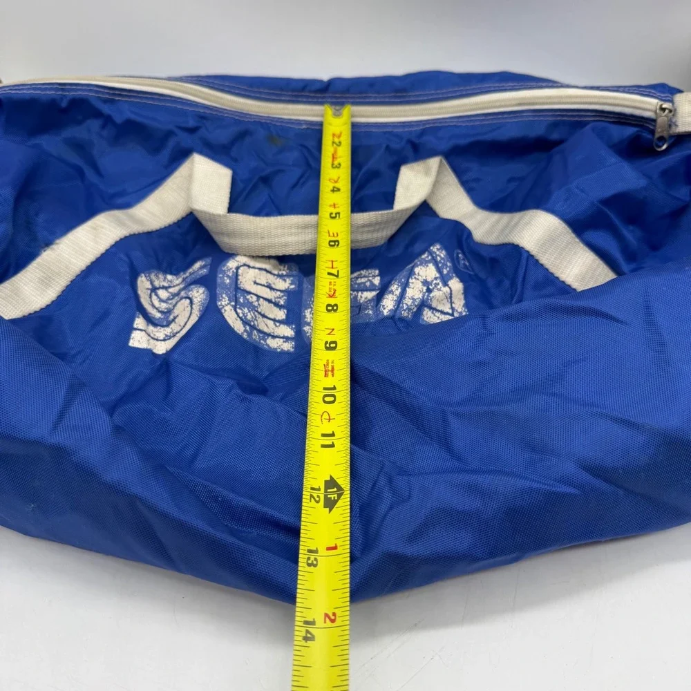 Sega Duffel Bag Unisex Blue Vintage Retro Gaming Logo Gym Travel Bag